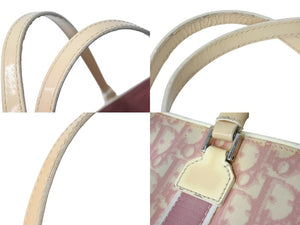 Christian Dior クリスチャンディオール ハンドバッグ BOD0094 トロッター キャンバス ピンク ホワイト レディース 良品 中古 4b001802