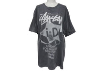 画像をギャラリービューアに読み込む, STUSSY x iD ステューシー コラボレーション ワールドツアー 半袖Tシャツ グレー ウォッシュ 中古 4b001804 