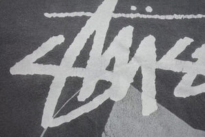 STUSSY x iD ステューシー コラボレーション ワールドツアー 半袖Tシャツ グレー ウォッシュ 中古 4b001804 
