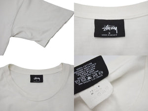 STUSSY ステューシー 半袖Ｔシャツ STUSSY ステューシー 半袖Tシャツ ホワイト オールド クラシック ロゴ ホワイト S 中古 4b001805