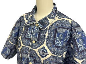 極美品 Supreme シュプリーム 22SS Regency Pajama Set ブルー パジャマ セットアップ 青 ペイズリー サイズ S 中古 4b001809 