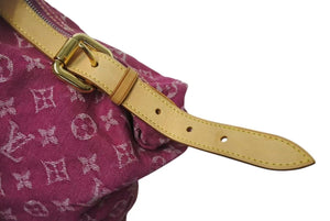 LOUIS VUITTON ルイヴィトン ハンドバッグ ワンショルダー バギーGM モノグラムデニム M95210 ピンク ゴールド金具 美品 中古 4b001811