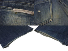 Load image into Gallery viewer, CHROME HEARTS クロムハーツ フレアニー デニムパンツ サイズ34x32 クロスボール インディゴブルー コットン シルバ−925 美品 中古 4b001812