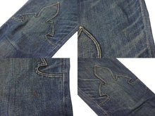 Load image into Gallery viewer, CHROME HEARTS クロムハーツ フレアニー デニムパンツ サイズ34x32 クロスボール インディゴブルー コットン シルバ−925 美品 中古 4b001812