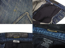 Load image into Gallery viewer, CHROME HEARTS クロムハーツ フレアニー デニムパンツ サイズ34x32 クロスボール インディゴブルー コットン シルバ−925 美品 中古 4b001812