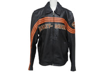 Load image into Gallery viewer, HARLEY-DAVIDSON ハーレーダビットソン ライダースジャケット レザージャケット ブラック ブラウン レザー M メンズ 美品 中古 4b001829