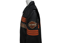 Load image into Gallery viewer, HARLEY-DAVIDSON ハーレーダビットソン ライダースジャケット レザージャケット ブラック ブラウン レザー M メンズ 美品 中古 4b001829