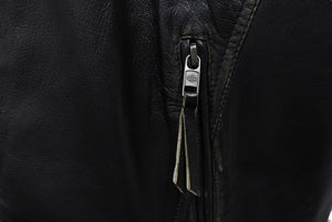 HARLEY-DAVIDSON ハーレーダビットソン ライダースジャケット レザージャケット ブラック レザー XL メンズ 美品 中古 4b001829