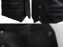Load image into Gallery viewer, HARLEY DAVIDSON ハーレイダビットソン USA製 vintage ヴィンテージ レザー ベスト 本革 サイズ 40 美品 中古 4b001831