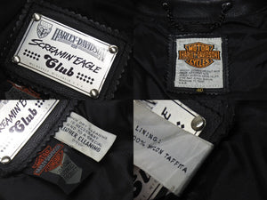 HARLEY DAVIDSON ハーレイダビットソン USA製 vintage ヴィンテージ レザー ベスト 本革 サイズ 40 美品 中古 4b001831