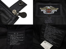 Load image into Gallery viewer, 極美品 HARLEY-DAVIDSON ハーレーダビットソン ライダースジャケット ブラック グレー ブラウン レザー M メンズ 中古 4b001837