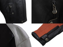 Load image into Gallery viewer, 極美品 HARLEY-DAVIDSON ハーレーダビットソン ライダースジャケット ブラック グレー ブラウン レザー M メンズ 中古 4b001837