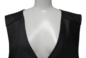 新品未使用品 HARLEY-DAVIDSON ハーレーダビッドソン TRADITION Ⅱ LEATHER VEST レザー ベスト ブラック 黒 バイク 中古 4b001843