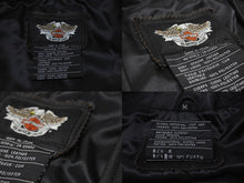 Load image into Gallery viewer, Harley Davidson ハーレーダビッドソン レザー ベスト 本革 vintage ドローコード RN103819CA03402 サイズ M ブラック 美品 中古 4b001844
