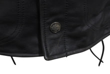 Load image into Gallery viewer, Harley Davidson ハーレーダビッドソン レザー ベスト 本革 vintage ドローコード RN103819CA03402 サイズ M ブラック 美品 中古 4b001844