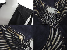 Load image into Gallery viewer, Harley Davidson ハーレーダビッドソン レザー ベスト 本革 vintage ドローコード RN103819CA03402 サイズ M ブラック 美品 中古 4b001844