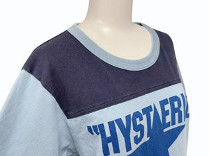 HYSTERIC GLAMOUR ヒステリックグラマー 半袖リンガーTシャツ 2CT-4900 フリーサイズ スターモチーフ ブルー ネイビー 美品 中古 4b001846 