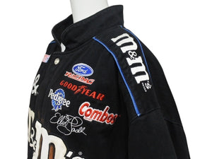 JH DESIGN スタジャン M＆M’s ロゴ ワッペン コットン レーシングジャケット vintage ヴィンテージ RN76599 ブラック 中古 4b001847