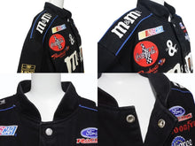 Load image into Gallery viewer, JH DESIGN スタジャン M＆M’s ロゴ ワッペン コットン レーシングジャケット vintage ヴィンテージ RN76599 ブラック 中古 4b001847