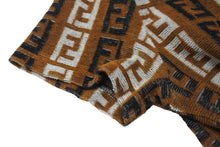 Load image into Gallery viewer, 極美品 FENDI フェンディ ズッカ柄 パイルポロシャツ レディース イタリア製 ビンテージ ブラウン 茶色 中古 4b001853