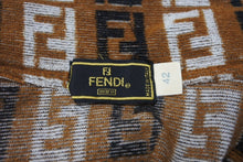 Load image into Gallery viewer, 極美品 FENDI フェンディ ズッカ柄 パイルポロシャツ レディース イタリア製 ビンテージ ブラウン 茶色 中古 4b001853