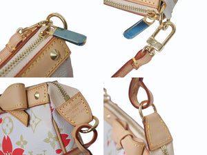 新品同様 LOUIS VUITTON ルイヴィトン ポシェット アクセソワール アクセサリーポーチ M92008 モノグラム チェリーブロッサム 村上隆 中古 4b001859