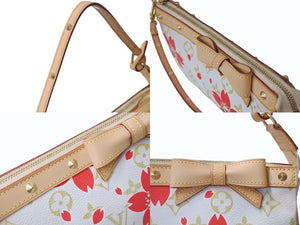 新品同様 LOUIS VUITTON ルイヴィトン ポシェット アクセソワール アクセサリーポーチ M92008 モノグラム チェリーブロッサム 村上隆 中古 4b001859