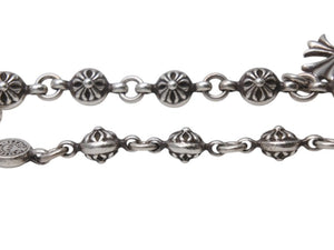 CHROME HEARTS クロムハーツ #1クロスボール タイニーCHクロス ブレスレット 重量約53.6g 全長約27cm シルバー925 美品 中古 4b001867 