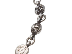CHROME HEARTS クロムハーツ #1クロスボール タイニーCHクロス ブレスレット 重量約53.6g 全長約27cm シルバー925 美品 中古 4b001867 