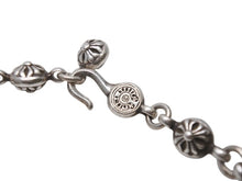 画像をギャラリービューアに読み込む, CHROME HEARTS クロムハーツ #1クロスボール タイニーCHクロス ブレスレット 重量約53.6g 全長約27cm シルバー925 美品 中古 4b001867 