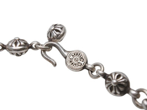 CHROME HEARTS クロムハーツ #1クロスボール タイニーCHクロス ブレスレット 重量約53.6g 全長約27cm シルバー925 美品 中古 4b001867 