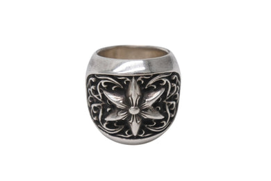 極美品 CHROME HEARTS クロムハーツ クラシック オーバルスターリング 重量約34.2g サイズ12号 .925/2002刻印 シルバ−925 中古 4b001869 