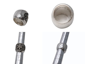極美品 CHROME HEARTS クロムハーツ クラシック オーバルスターリング 重量約34.2g サイズ12号 .925/2002刻印 シルバ−925 中古 4b001869 