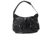 Load image into Gallery viewer, Christian Dior クリスチャン ディオール ガリアーノ期 オールレザー ワンショルダーバッグ ブラック 美品 中古 4b001872