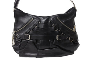 Christian Dior クリスチャン ディオール ガリアーノ期 オールレザー ワンショルダーバッグ ブラック 美品 中古 4b001872