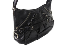 Load image into Gallery viewer, Christian Dior クリスチャン ディオール ガリアーノ期 オールレザー ワンショルダーバッグ ブラック 美品 中古 4b001872
