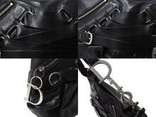 Load image into Gallery viewer, Christian Dior クリスチャン ディオール ガリアーノ期 オールレザー ワンショルダーバッグ ブラック 美品 中古 4b001872