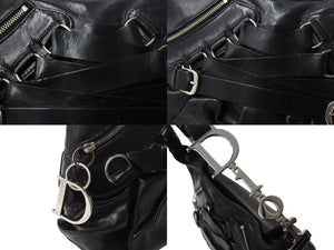 Christian Dior クリスチャン ディオール ガリアーノ期 オールレザー ワンショルダーバッグ ブラック 美品 中古 4b001872