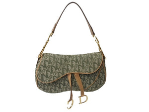 Christian Dior クリスチャンディオール トロッター ワンショルダーバッグ RU0022 キャンバス カーキ ブラウン マルチカラー 美品 中古 4b001873