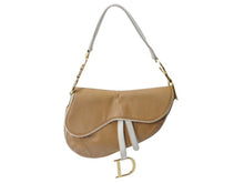 Load image into Gallery viewer, CHRISTIAN DIOR クリスチャンディオール サドルバッグ MU0030 ブラウン ストラップ付き ゴールド金具 美品 中古 4b001878