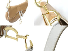 Load image into Gallery viewer, CHRISTIAN DIOR クリスチャンディオール サドルバッグ MU0030 ブラウン ストラップ付き ゴールド金具 美品 中古 4b001878