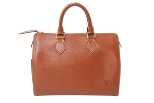 LOUIS VUITTON ルイヴィトン ハンドバッグ スピーディ25 M43003 ゴールド金具 ブラウン エピレザー 美品 中古 4b001901