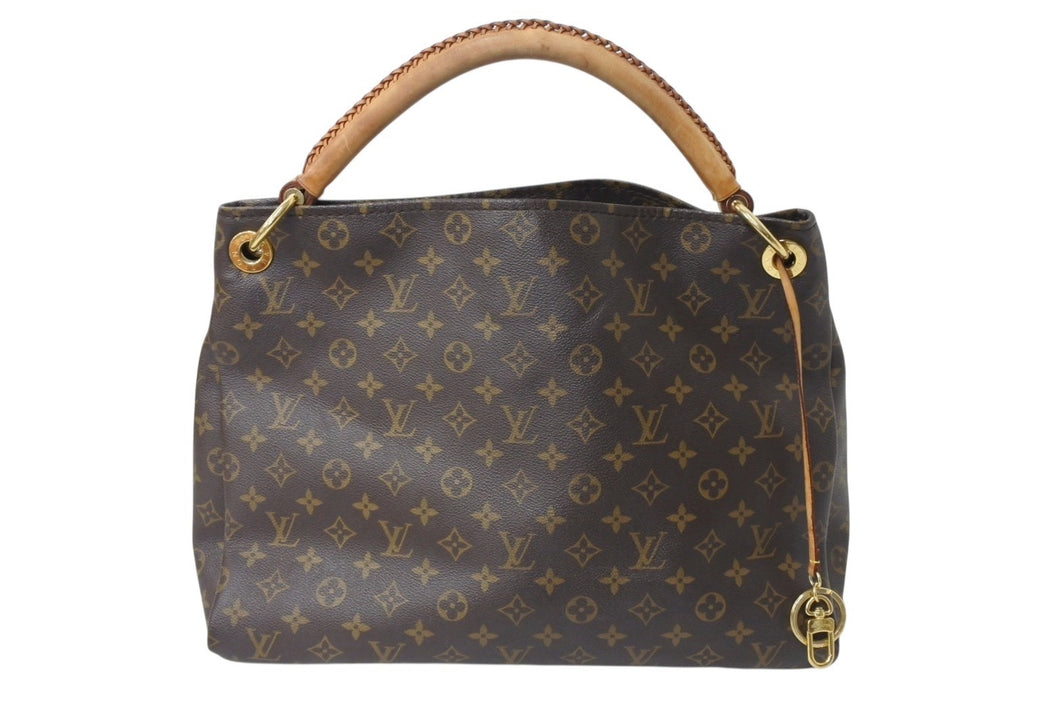 LOUIS VUITTON ルイヴィトン アーツィーMM ショルダーバッグ M40249 PVC ヌメ革 ブラウン ゴールド金具 美品 中古 4b001908