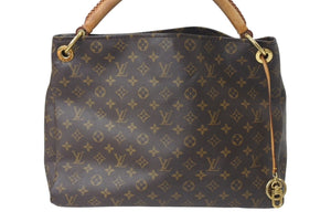 LOUIS VUITTON ルイヴィトン アーツィーMM ショルダーバッグ M40249 PVC ヌメ革 ブラウン ゴールド金具 美品 中古 4b001908