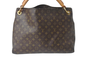 LOUIS VUITTON ルイヴィトン アーツィーMM ショルダーバッグ M40249 PVC ヌメ革 ブラウン ゴールド金具 美品 中古 4b001908