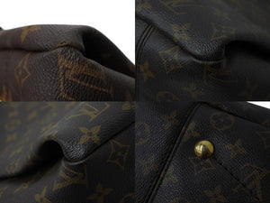 LOUIS VUITTON ルイヴィトン アーツィーMM ショルダーバッグ M40249 PVC ヌメ革 ブラウン ゴールド金具 美品 中古 4b001908