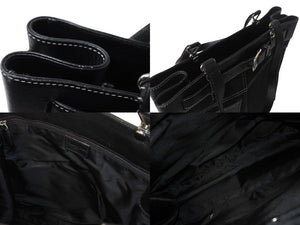 極美品 Christian Dior クリスチャンディオール トートバッグ ハンドバッグ bm1011 ブラック デニム レザー シルバー金具 美品 中古 4b001911