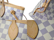 Load image into Gallery viewer, LOUIS VUITTON ルイヴィトン ハンドバッグ ネヴァーフルPM ダミエアズールキャンバス N41362 ホワイトゴールド金具 美品 中古 4b001915