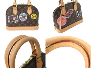 極美品 LOUISVUITTON ルイヴィトン アルマBB ワールドツアーステッカー 2WAYハンドバッグ M43230 モノグラムキャンバス 中古 4b001916