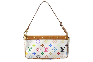 LOUIS VUITTON ルイヴィトン ポシェット アクセソワール アクセサリーポーチ M92649 モノグラム マルチカラー 村上隆 美品 中古 4b001919